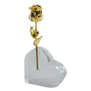 Adorable support avec une vraie rose plaquée argent, rose véritable au design élégant et emballage de luxe, idéal pour un cadeau - Product Image 4