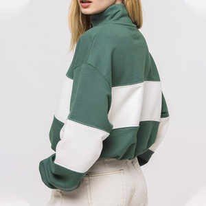 Sudadera Verde con Cierre de Cremallera para Mujer, Sudadera Personalizada con Apliques de Camuflaje, Manga Larga, Estilo Colorblock, Ropa Casual de Calle, Sudadera con Capucha para Invierno - Product Image 2