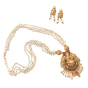 Temple Style <b>Pearl</b> Necklace <b>Set</b>-Fine <b>Jewelry</b> - Product Image 2