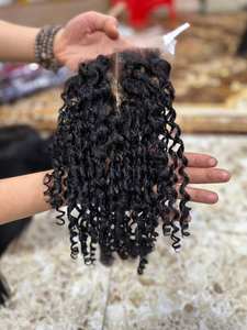 Bundles de cheveux humains crépus bouclés 10A Bundles de cheveux humains vierges non transformés Bundles de cheveux humains crépus bouclés - Product Image 6