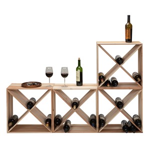 Mango Wood <b>Stackable</b> Wine <b>Crate</b> 2-Bottle Rustic Wholesale | Handcrafted India - Product Image 1