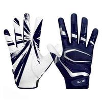Gants de football américain pour hommes, antidérapants, avec paume en silicone, pointes des doigts renforcées, contrôle du ballon, logo personnalisé