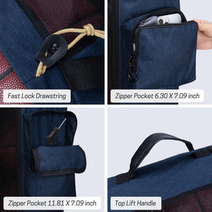 Sac de sport en maille pour équipement, nouvelle conception avec bandoulière réglable et poche avant pour accessoires sportifs - Product Image 6