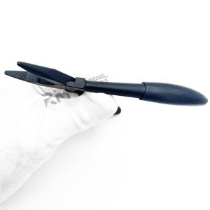 Pinza para Extensiones de Cabello RMI de Alta Calidad, Personalizada, con Punta de Plasma Negra y Empuñadura Negra - Product Image 6