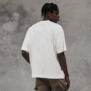 T-shirts pour hommes en coton 100% délavé à l'acide, à manches courtes, épais, surdimensionnés, respirants, avec impression sérigraphique, vente en gros - Product Image 4