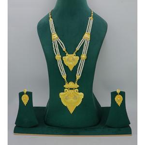 Gold Plated <b>Pearl</b> <b>set</b> With best Finishing Artificial Long Necklace New Traditional Beads <b>Jewellery</b> <b>Set</b> Multi Layer Imitation <b>Set</b> - Product Image 5