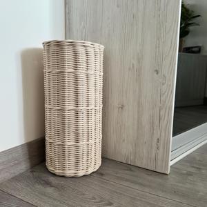 Handmade Rattan Yoga Mat <b>Storage</b> <b>Basket</b> Eco Friendly <b>Wicker</b> <b>Storage</b> Tube for Home Gym Fitness Studio Equipment Organizer - Product Image 1