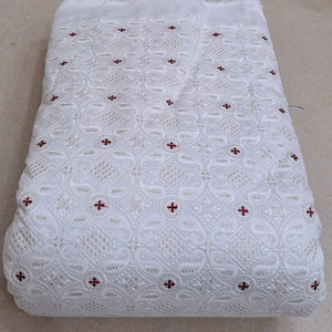 SQ <b>embroidery</b> fabric beaded fabric silk chiffon <b>embroidery</b> fabric evening gown <b>material</b> fancy textile wholesale export supply eu - Product Image 5
