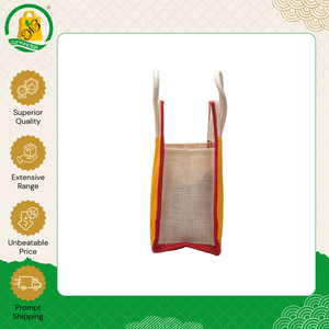 Bolsas de Compras Reutilizables Plegables de Alta Calidad, Bolsa de Yute Impermeable con Patrón Geométrico, Promocional, de Proveedor Indio - Product Image 3