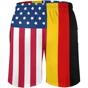 Bañador con bandera alemana-americana para hombre, traje de baño de secado rápido, traje de baño informal, pantalones cortos de baño geniales, pantalones cortos de playa americanos - Product Image 3