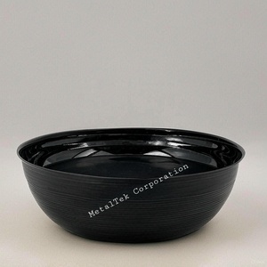 Elegante cuenco de Metal negro de acero inoxidable para cocina, ensalada, fruta, Chocolate, regalo, fiesta, servicio, boda, hogar, cuencos decorativos - Product Image 1