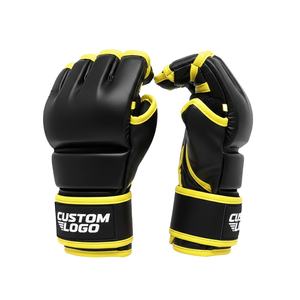 Professional MMA Grappling <b>Gloves</b> Open Finger Long Wrist Strap - Product Image 3
