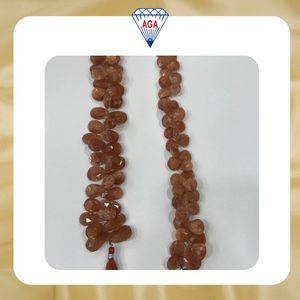 Hermoso Collar de Piedra Solar Natural, Cuentas Facetadas en Forma de Briolette, Piedras Sueltas para Fabricación de Joyería, Venta al Por Mayor OEM - Product Image 6