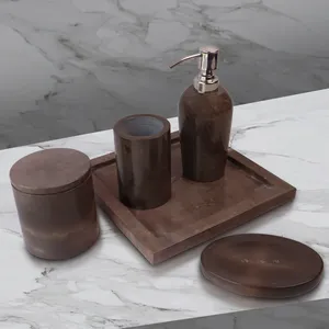 Stone Era Luxury Marble <b>Bathroom</b> <b>Set</b> Eco-Friendly Modern <b>Accessories</b> Kit Stone Texture Organizer Home Spa Hotel <b>Bathroom</b> - Product Image 1