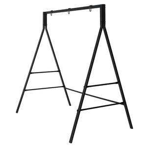 Cadre de balançoire en fer noir 200kg 168*106*180cm Tube carré à dessus plat balançoires de patio uniquement cadre - Product Image 5