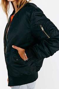 Latest Small Polyester <b>Canvas</b> Winter Breathable Eco-Friendly Front Outdoor Women's Zipper Bomber Jackets | Women's Fashion - Product Image 3