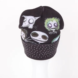 Bonnets d'hiver en acrylique personnalisés avec logo, bonnets de pêcheur en tricot avec strass, casquettes pour hommes - Product Image 4