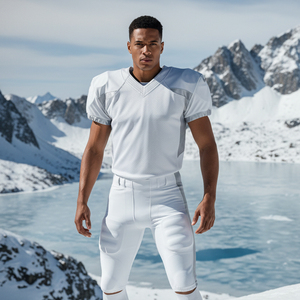 Uniformes de Fútbol Americano de Alta Calidad, Resistentes al Desgaste, Doble Capa en los Hombros, Personalizados, de Poliéster y Spandex - Product Image 6