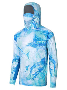 Camiseta de Pesca con Capucha de Manga Larga con Estampado Personalizado Morado Unisex, Protección UV UPF 50, Sudadera con Protección Anti-UV para Adultos - Product Image 2