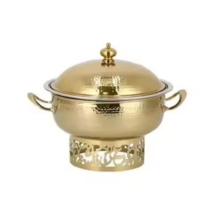 Casserole carrée en bois avec doublure en acier inoxydable et couvercle en laiton, design chinois traditionnel, récipient isotherme pour aliments - Product Image 2