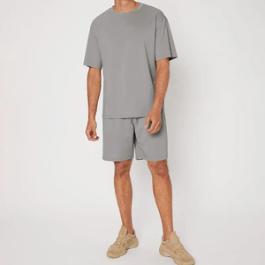 Customized Men Summer T-Shirt Short <b>Set</b> Two Piece <b>Jogger</b> Twin <b>Set</b> Breathable Cotton Fabric Custom T-Shirts <b>Matching</b> Shorts - Product Image 6