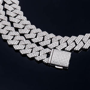 Unique Design Heavy Duty Cuban Chain <b>Necklace</b> Moissanite Gold Tone Polished Durable IGI Certified Street Fashion Hip Hop Jewelry - Product Image 4