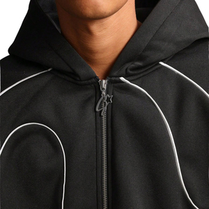 Sudadera con capucha y cremallera para hombre, personalizada, de alta calidad, de algodón y forro polar, con cremallera completa, ropa informal, venta al por mayor - Product Image 6