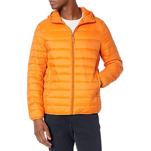 Chaqueta acolchada negra para hombre, chaqueta cortavientos con cuello alto, ropa exterior informal de poliéster, chaqueta acolchada de corte regular. - Product Image 3