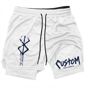 Custom <b>White</b> Athletic <b>Shorts</b> Wholesale <b>Mens</b> Activewear Training Gym <b>Shorts</b> Sublimation Printed Casual Sportswear Breathable - Product Image 1