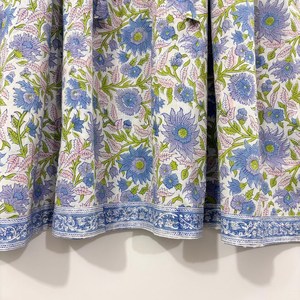 เดรสลำลองผู้หญิงผ้าฝ้ายทอลายดอกไม้ แขนทรงบอลลูน เอวทรงเอ็มไพร์ ทรงเบบี้ดอลล์ ผ้าฝ้าย 100% ทรงหลวม คอวี - Product Image 3