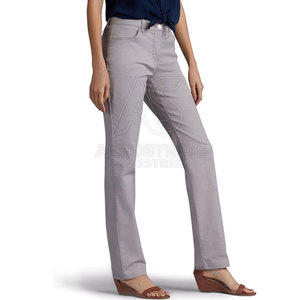 Pantalones Vaqueros de Mujer, Estilo Clásico, Tela Suave, Transpirables, Cintura Media, Corte Recto, Uso Casual, 100% Algodón, Costuras Duraderas - Product Image 5