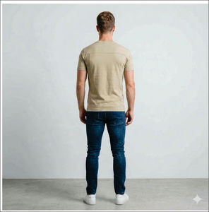 T-shirt vintage sportif à col rond pour homme, 100 % coton, coupe oversize personnalisée, vente en gros, impression sur t-shirt vierge - Product Image 2