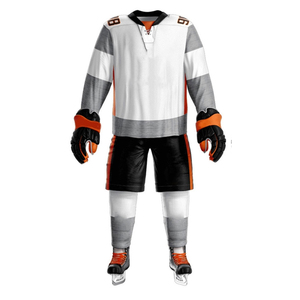 Custom Size 100% Polyester Ice Hockey Uniform Comfortable Breathable Sets for Adults in Stock Ice Hockey Wear - Product Image 2