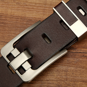 Ceinture en cuir de luxe pour homme, largeur 4 cm, boucle en alliage, haute qualité, souple, réglable, légère - Product Image 3