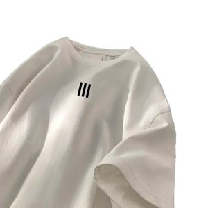 T-Shirt Homme 100% Coton Blanc Qualité Supérieure Motif Solide Jersey Conçu sur Mesure pour Street Wear Style Décontracté Devant - Product Image 1