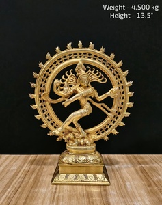 Ídolo Nataraj de Latón Hecho a Mano, Tradicional, Tallado y Grabado de Shiva Bailando, Decoración Religiosa para el Hogar o Templo, Regalo Religioso - Product Image 2