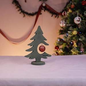 Ornement de Noël en bois peint à la main de qualité supérieure, personnalisation moderne, vente en gros, décoration de luxe pour la maison - Product Image 4