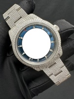 Jam Tangan Pria Mewah Stainless Steel Moissanite 39mm Casing Persegi Analog-Digital Mekanik Kristal Safir Dial 20mm Edisi Terbatas