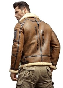 Veste matelassée chaude en cuir véritable pour homme - Respirante, coupe-vent, écologique, pour l'extérieur en hiver, couleur et logo personnalisables - Product Image 6
