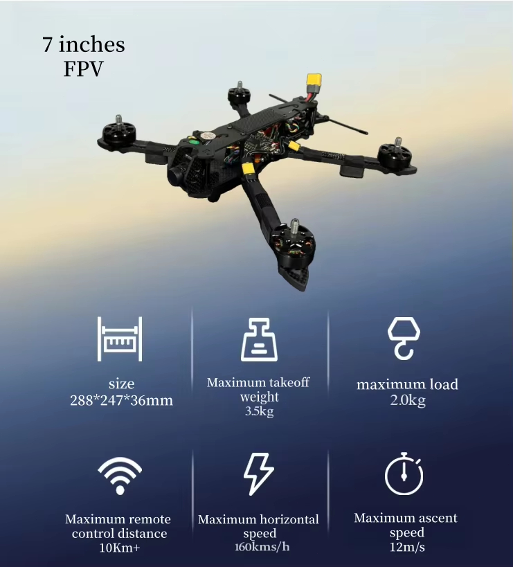 7 Inch Digital FPV Drones 4K 6S HD System Freestyle Racing Quadcopter RC Drones BNF PNP Wholesale