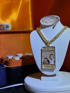 Pahal Jewels S925 Long Live MarMar 22K Gold Plated Moissanite Pendant Hiphop Themed Cross <b>Charm</b> for Certified Unisex Gift - Product Image 4