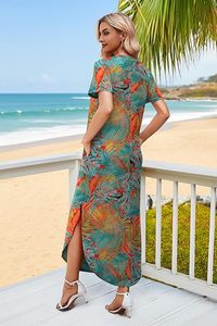 Vestidos de Verano de Manga Corta para Mujer, Vestido Largo, Vestidos de Playa para Vacaciones 2026 con Bolsillos - Product Image 2