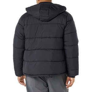 Custom Made Winter Polyester <b>Puffer</b> Quilted <b>Jackets</b> With Hoodie Buttons Style Breathable White Color Oversized Wholesale LOW MOQ - Product Image 4