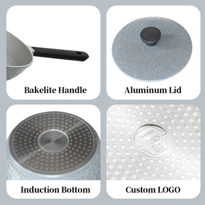 Professional Quality Non Stick Casserole Featuring <b>Copper</b> Coated Interior Heavy Duty Forged Aluminum Body - Product Image 3