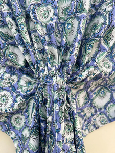 Algodón Kaftan indio Floral Kaftan largo caftán vestido para ser mamás playa cubrir ropa de dormir - Product Image 2