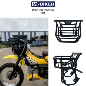 Porte-bagages avant et panier Mbiker PG1 en acier inoxydable avec sacoche de selle au design Cyberpunk pour motos, garantie 1 an - Product Image 5