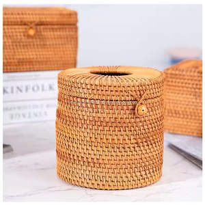 Caja de Pañuelos Ecológica de Ratán Natural, Soporte Decorativo, Fabricante, Estilo Duradero y Personalizable de Vietnam - Product Image 6