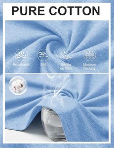 Camisetas de Manga Larga para Hombre, Cuello Redondo, Algodón, con Bolsillo, Absorben la Humedad, Suaves, Casuales, Básicas - Product Image 5