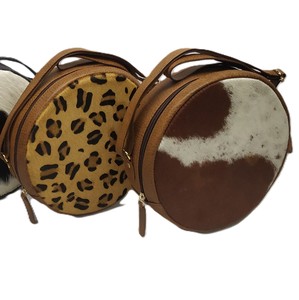 Sac à main en cuir véritable et fourrure de vache, sac bandoulière pour femmes, sac à main pour filles, fermeture éclair, toutes saisons, usage quotidien - Product Image 3