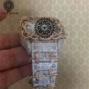 Reloj de Cristal de Lujo para Mujer Charm Jewells, Esfera Irregular, Cuarzo Analógico, Correa de Acero Inoxidable de 38 mm, Estilo Joyería de Moda - Product Image 3